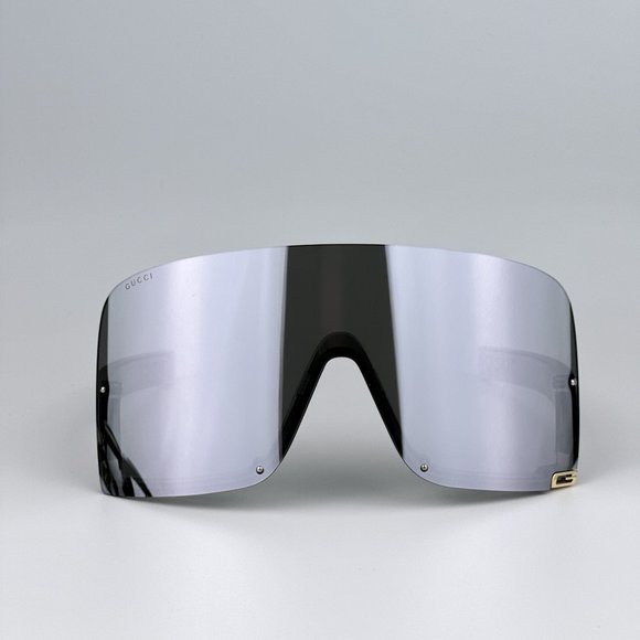 NEW Gucci GG1631S 013 Transparent Grey Multilayer Silver Shield Unisex Sunglasse - Picture 4 of 11